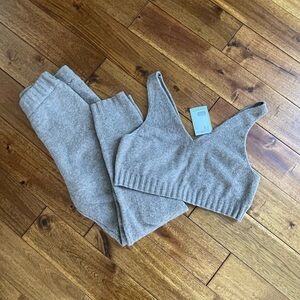 H&M Tan Knit Lounge Set